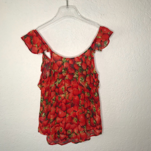Anthropologie Strawberry Ruffle Tan NWOT 8 - Picture 5 of 7